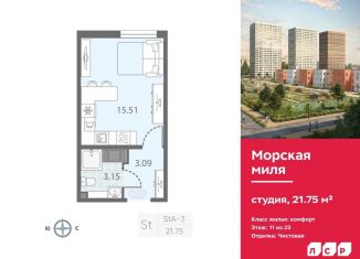 Продам квартиру студию, 21.8 м2, Санкт-Петербург, метро Проспект Ветеранов