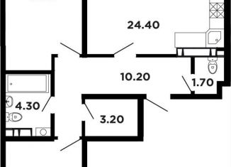 Продажа 2-ком. квартиры, 74.2 м2, Краснодарский край, улица им. Мурата Ахеджака, 12к8