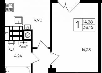 Продам 1-комнатную квартиру, 38.2 м2, Крым