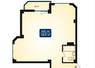 2-комнатная квартира на продажу, 49.1 м2, Краснодарский край