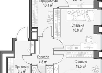 Продам 3-комнатную квартиру, 124.8 м2, Москва, метро Выставочная