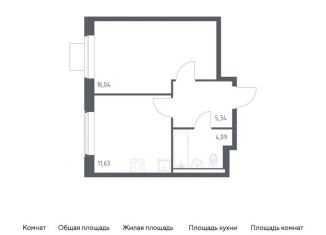 Продам однокомнатную квартиру, 37.1 м2, Москва