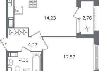 Продается 1-ком. квартира, 36.8 м2, Санкт-Петербург, метро Выборгская