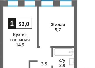 Продается однокомнатная квартира, 32 м2, Красногорск