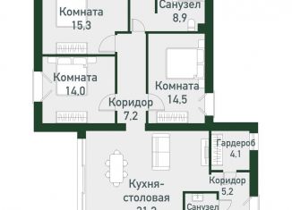 Продажа 3-комнатной квартиры, 102.6 м2, посёлок Западный, Спортивная улица, 20