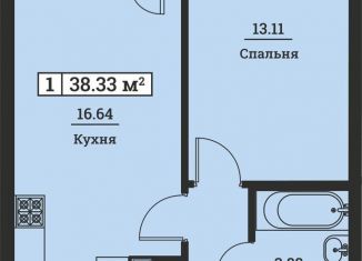 Однокомнатная квартира на продажу, 38.3 м2, Мурино, ЖК Урбанист, Екатерининская улица, 19