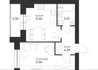Продам 1-комнатную квартиру, 34 м2, Тула