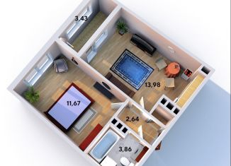 Продажа 1-комнатной квартиры, 33.5 м2, Мурино, проспект Авиаторов Балтики, 25