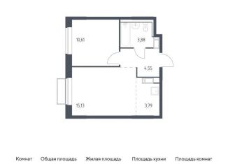 Продаю однокомнатную квартиру, 38 м2, Московская область, жилой комплекс Томилино Парк, к6.3