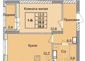Продаю 1-комнатную квартиру, 36.8 м2, Нижний Новгород, Советский район, 1-я Оранжерейная улица, 16