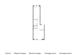 Продажа однокомнатной квартиры, 49.3 м2, Москва, жилой комплекс Остафьево, к19