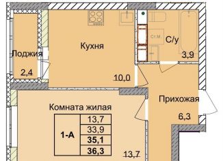 Продам 1-комнатную квартиру, 35.1 м2, Нижний Новгород, 1-я Оранжерейная улица, 16