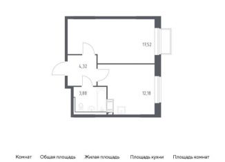 Продам 1-комнатную квартиру, 37.9 м2, Московская область, жилой комплекс Томилино Парк, к6.2