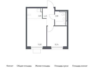 Продажа 1-комнатной квартиры, 36.4 м2, Московская область, жилой комплекс Прибрежный Парк, 7.1