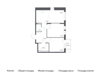 Продажа двухкомнатной квартиры, 52.6 м2, село Остафьево, жилой комплекс Остафьево, к19