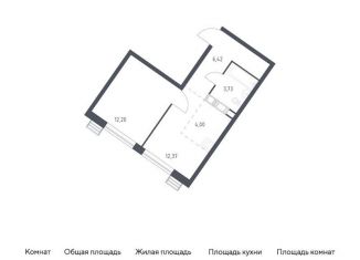Продается 1-комнатная квартира, 34.7 м2, поселение Мосрентген, жилой комплекс Квартал Румянцево, к2