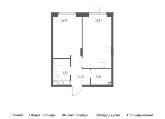 Продаю 1-комнатную квартиру, 35.6 м2, Балашиха, жилой квартал Новоград Павлино, к34
