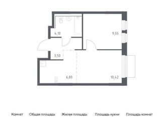 Продам 1-комнатную квартиру, 34.4 м2, Московская область, Каширское шоссе - Молоково - Андреевское