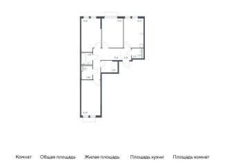 Продажа 3-комнатной квартиры, 78.4 м2, Московская область, микрорайон Пригород Лесное, к18