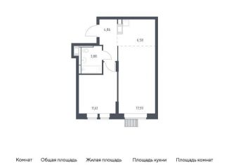 Продам однокомнатную квартиру, 35.6 м2, Московская область