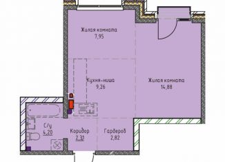 Продается 2-комнатная квартира, 42.3 м2, Иркутск, Култукская улица, 26, ЖК Стрижи Сити