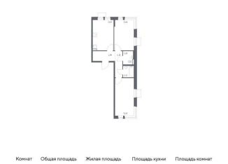 Продам двухкомнатную квартиру, 57.4 м2, Московская область
