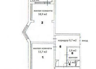 2-комнатная квартира на продажу, 62.8 м2, деревня Сапроново, ЖК Эко Видное