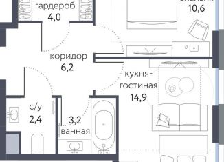 Продается двухкомнатная квартира, 41.3 м2, Москва, район Метрогородок