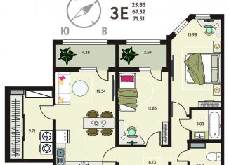 Продам 2-комнатную квартиру, 71.5 м2, Липецк