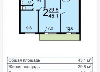 Сдам 2-комнатную квартиру, 45.1 м2, Москва, Дубнинская улица, 10к4, станция Дегунино