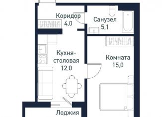 Продается 1-комнатная квартира, 36.1 м2, Челябинская область, улица имени Капитана Ефимова, 8