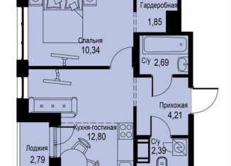 Продажа 1-ком. квартиры, 35.7 м2, Ленинградская область