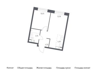 Продам 1-комнатную квартиру, 36.1 м2, поселение Филимонковское, жилой комплекс Цветочные Поляны, к9