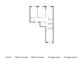 Продажа трехкомнатной квартиры, 78.4 м2, Мытищи, жилой комплекс Мытищи Парк, к5