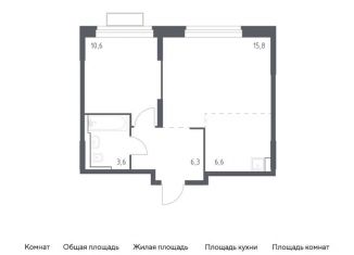 Продажа 1-комнатной квартиры, 42.9 м2, Красногорск, жилой комплекс Квартал Строгино, к1