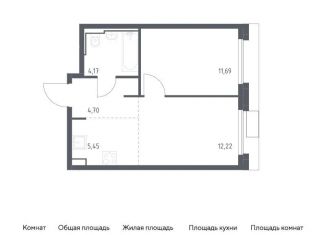 Продам однокомнатную квартиру, 38.2 м2, Москва