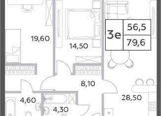 Продажа 3-комнатной квартиры, 79.6 м2, Москва, проспект Генерала Дорохова, вл1к1, район Раменки