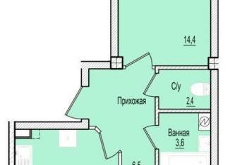 Продажа 2-комнатной квартиры, 61.7 м2, Псковская область