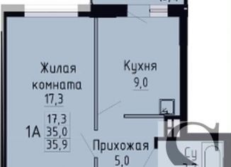 Продажа однокомнатной квартиры, 35.9 м2, Новосибирск, ЖК Матрёшкин Двор
