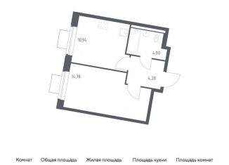 Продам 1-комнатную квартиру, 34 м2, Москва, жилой комплекс Квартал Западный, 6