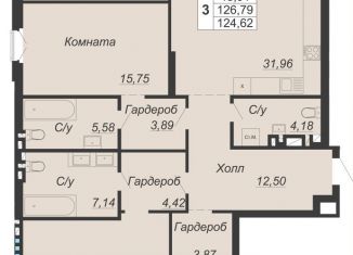 Продажа 3-комнатной квартиры, 124.6 м2, Ростов-на-Дону, Социалистическая улица, 118