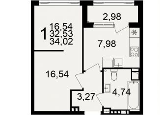 Продажа 1-комнатной квартиры, 34 м2, Тула, Пролетарский территориальный округ