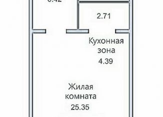 Продажа квартиры студии, 39 м2, Новосибирск, Плющихинская улица, 3, метро Золотая Нива