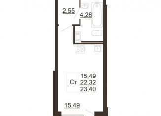 Продаю квартиру студию, 23.4 м2, городской посёлок имени Свердлова