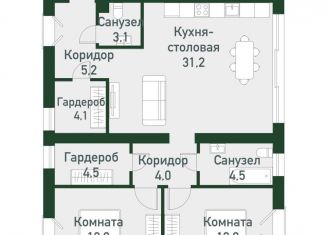 Продается 3-ком. квартира, 82.2 м2, Челябинская область, Спортивная улица, 20