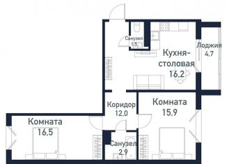 Продам 2-ком. квартиру, 65.2 м2, Челябинская область