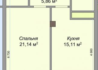 Продаю 1-ком. квартиру, 51.3 м2, Нальчик, улица Тарчокова, 127Б