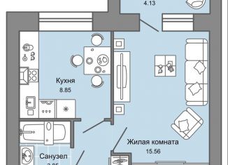 Продам однокомнатную квартиру, 34 м2, Ульяновск, проспект Столыпина, 2Б