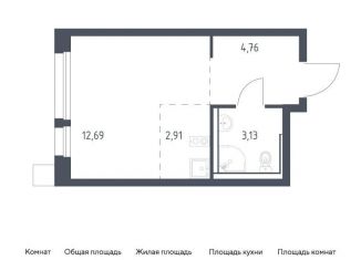 Продаю квартиру студию, 23.5 м2, Балашиха, жилой комплекс Квартал Авиаторов, к8