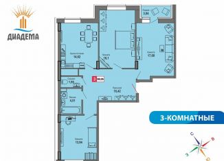 Продаю трехкомнатную квартиру, 90.3 м2, Тверь, Пролетарский район